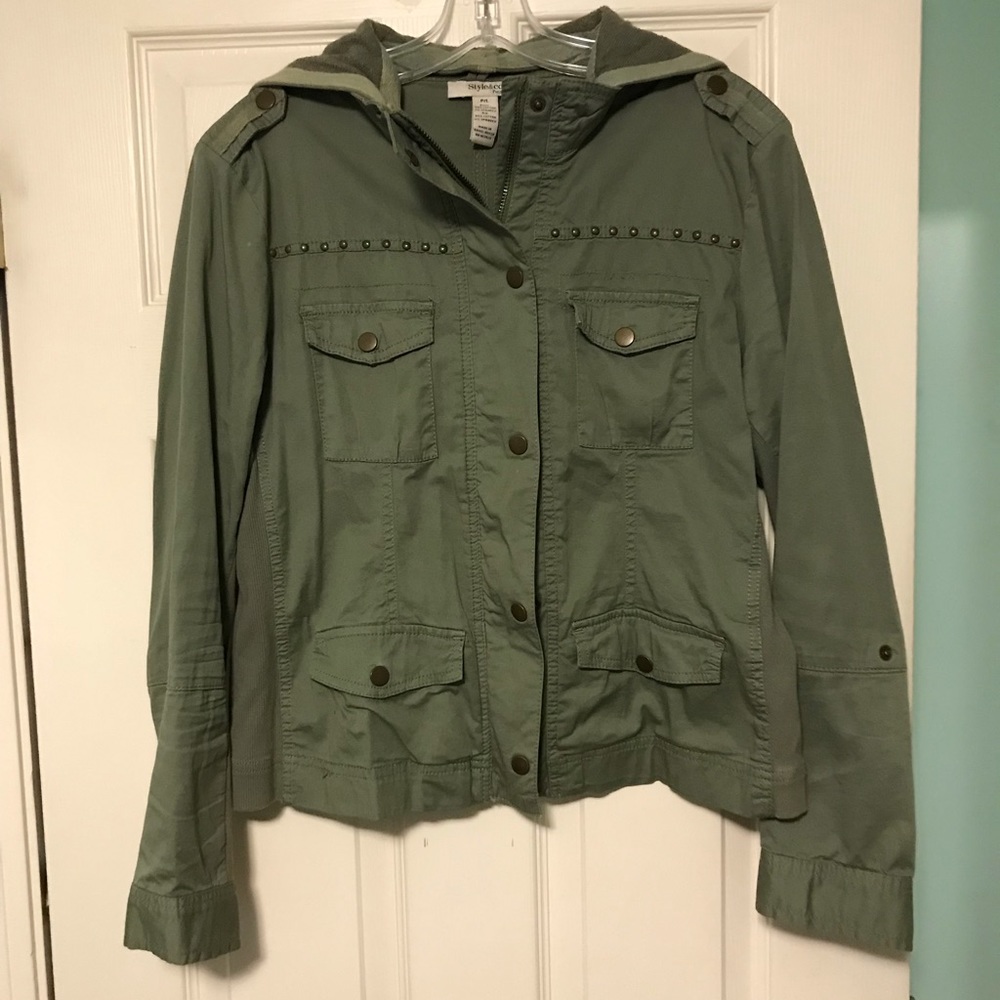 Style&Co Army green casual jacket